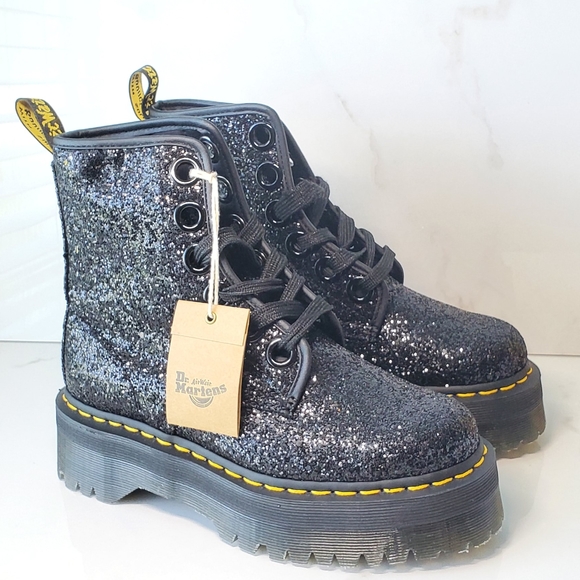 dr martens molly glitter boots